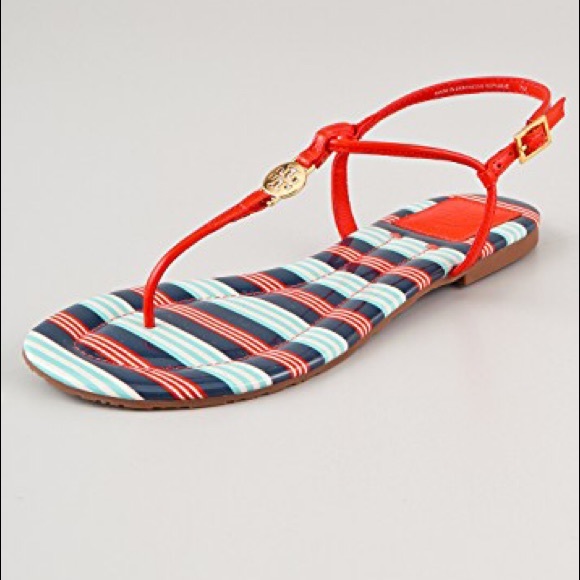 Tory Burch Shoes - Tory Burch logo flat thong sandals